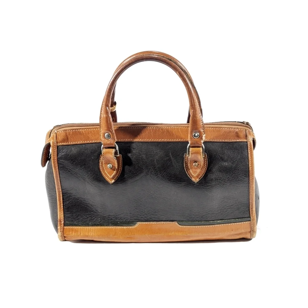 T. Cappelli Chic Black and Tan Satchel